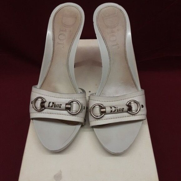 Christian Dior My Dior MyDior Clog Mules Sandals Slides Heels Stilettos 37.5 7.5 - Picture 2 of 7